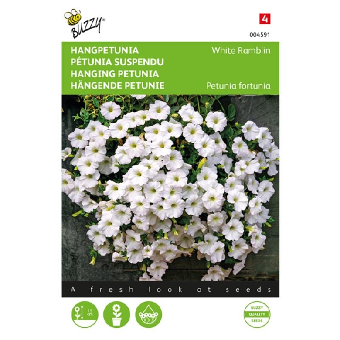 Petunia fortunia suspendu  White Ramblin  Hangpetunia wit