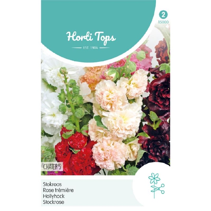 Althaea, stokroos,  Chater's Gemengd, Dubbelbloeming.