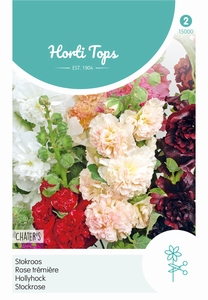 Althaea, stokroos,  Chater's Gemengd, Dubbelbloeming.