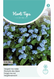 Vergeet me niet, Myosotis alpestris Blue Ball, vergeetmeniet
