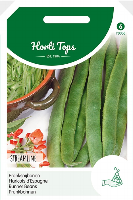 PRONKSNIJBONEN Streamline, roodbloeier  - Stoksnijboon