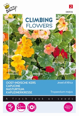 Tropaeolum Jewel of Africa oostindische kers , eetbaar