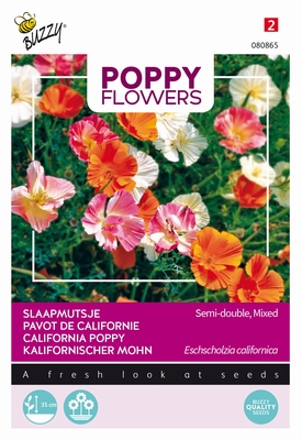 Slaapmutsjes Californische papaver gemengd