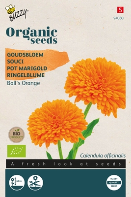 Bio Organic Calendula, Goudsbloem Ball's Orange (BIO)