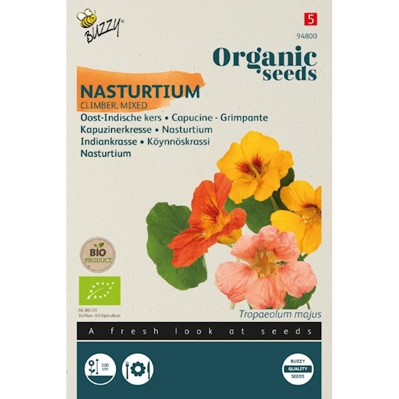 Bio Organic Tropaeolum Oost-Indische kers hoge gemengd (BIO)