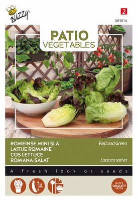 Romeinse Mini-sla (gemengd) Red and Green  Patio Veggie  -  NIEUW