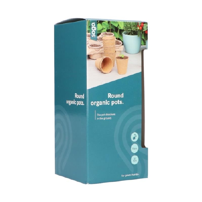 Zaai en Stek  Potten Biologische Potjes  8cm rond 10st.