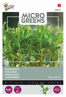 Microgreens Peashoots  -  Zoete Doperwten    NIEUW