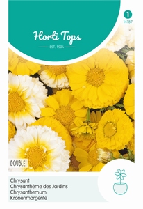 Chrysanthemum, Ganzebloem dubbelbloemig gemengd