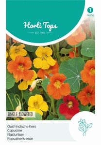Tropaeolum, Oost-Indische Kers enkelbloemig gemengd