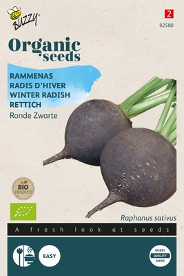 Bio Organic Rammenas Ronde Zwarte (BIO) NIEUW