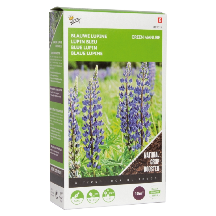 Lupine   Blauwe, zoete lupine (vlinderbloemig gewas) 100gram