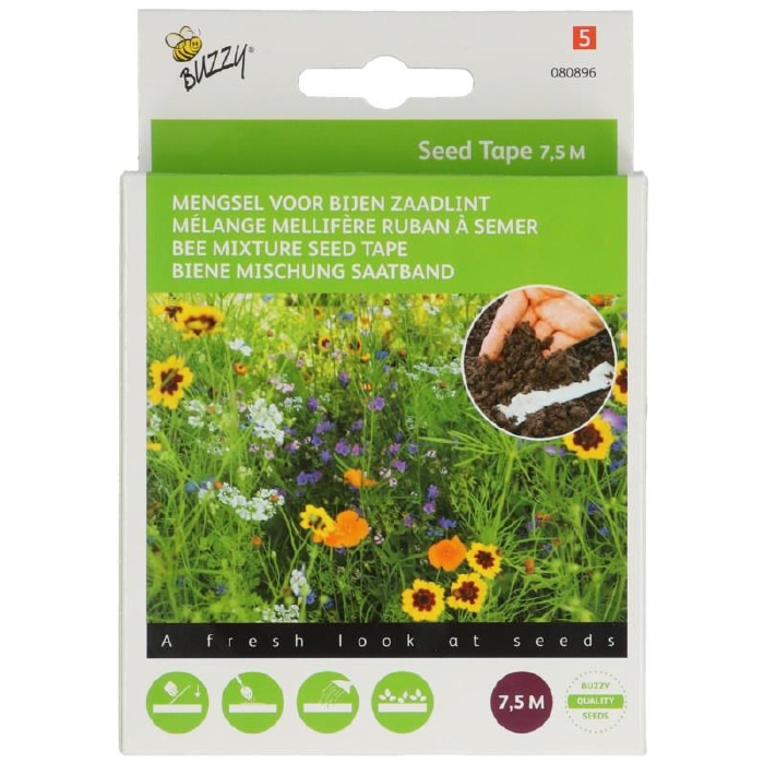 Zaaiband Bijenbloemen  op zaadlint- zaaiband  NIEUW