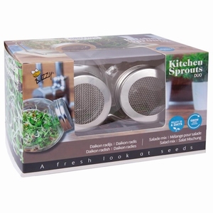Kiemgroente Duo pot met onderschaal Organic Sprouting  (BIO)