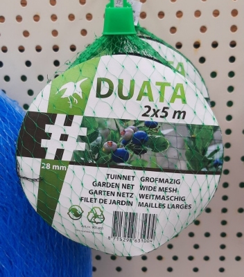Tuinnet  5 x 2 mtr Zwart (tuinnet of vijvernet) Nature Duata